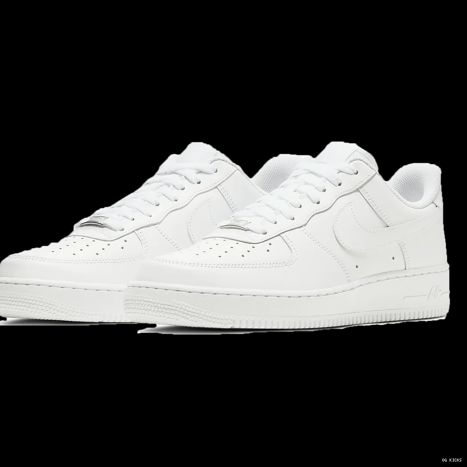 Low White Nike Force 1 Air '07' Triple 0531